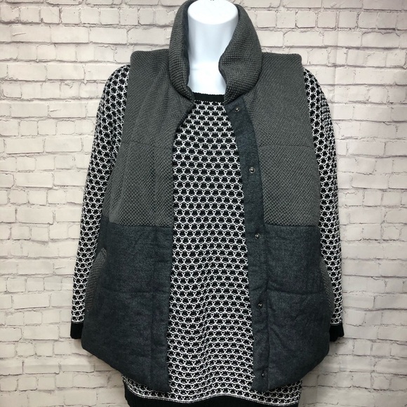 White Crow Wool Blend Snap Front Puffer Vest Size Medium - Picture 1 of 9